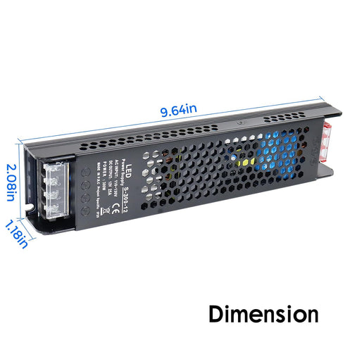 12V 25A 300W 110V 12V Universal Regulated Switching Power Supply, AC to DC Converter, LED Driver, Industrial