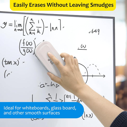 maxtek Magnetic Dry Erase Eraser, 2 Pack, Whiteboard Eraser for Dry Erase Board, Glass Board, Office Supplies