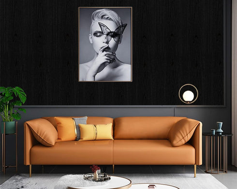 17.7"x118" Black Wood Peel and Stick Contact Paper Self Adhesive Wallpaper for Wall Countertop Cabinet Shelf Home
