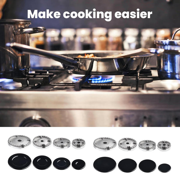 Btgghytr Set Set Oven Burners Flame Cover Burners And Flame Caps Stove Lid Replacement Metal Cookware Hat For Kitchen