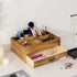 Liry Products Rustic Wooden Organizer Cosmetic Storage Cabinet Makeup Display Box Office Supplies Desktop Vanity
