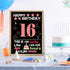 Joycard 16th 16th 16th 16 2010 Sweet Birthday Card with Envelope, Birthday Decorations for Girls, Birthday Gifts