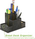 Mind Reader EMPORG2-BLK 2 Piece Cup, Pen, Pencil, Paperclip, Thumbtack Holder, Office Supplies Storage Organizer, Sticky Notes, Index Cards, Black, 2 Count by Mind Reader
