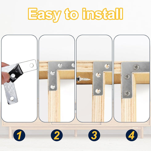 10Pcs Shelves,3.15x3.15 inch Flat L Shape Bracket Corner Brace Stainless Steel Right Angle Corner Brace Repair Mending