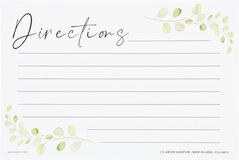 C.R. Gibson Q16-24814 Wedding Shower Recipe Cards and Invite Enclosure Cards, 40pcs, White
