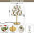 (Bulb Included),7.9x12.6in Table Lamp Christmas Cute Cactus Pattern with Hats Desk Lamp with Fabric Shade Tablelamp