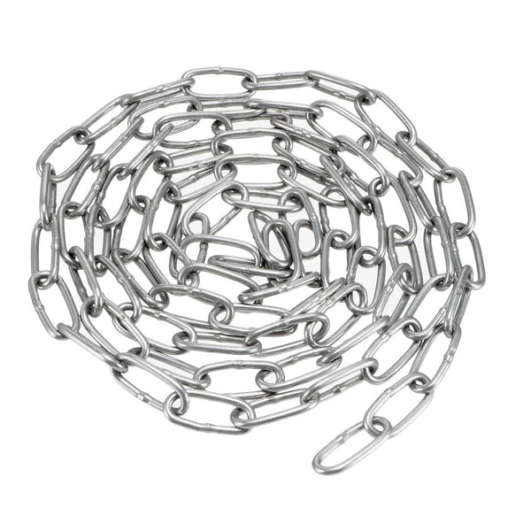 uxcell Stainless Steel 304 Hardened Proof Coil Chain, 1m Length, 1.5mm Thickness, Zinc Plated