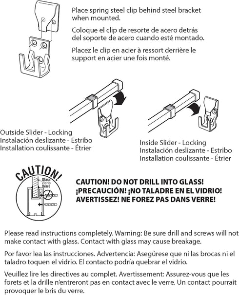 9921 28 48 Pack) Prime-Line U In. to In., Aluminum, White, Security Bar Lock (Single