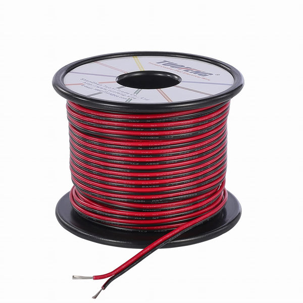 TUOFENG 22awg Electrical Wire 100 ft 22 Gauge Led Wire 2 Pin
