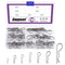 Swpeet 110Pcs R Shape Clips Assortment Kit, 304 Stainless Steel Cotter Pin Hair Pin Hitch Pin Fasteners, Multiple Sizes
