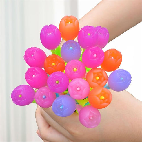 YYaaloa 32pcs Color Changing Tulip Flower Gel Ink Pens, Novelty Bulk for Birthday Party, School, Office Gifts (Tulip