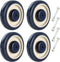 ATPEAM Shopping Cart Wheel Replacement Kit - 5" Polyurethane Wheels with Double Ball Bearing, Pack of 4