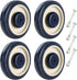ATPEAM Shopping Cart Wheel Replacement Kit - 5" Polyurethane Wheels with Double Ball Bearing, Pack of 4