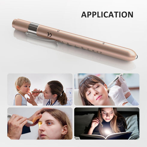 2 CAVN Pen Light with Pupil Gauge LED Penlight for Nurses Doctors, Pcs Reusable Medical Penlight for Nursing Students