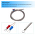 MECCANIXITY PT100 K Type Thermocouple Temperature Sensor, 5mm Ring High Temperature Probe, 10ft Wire, 0 to 600°C