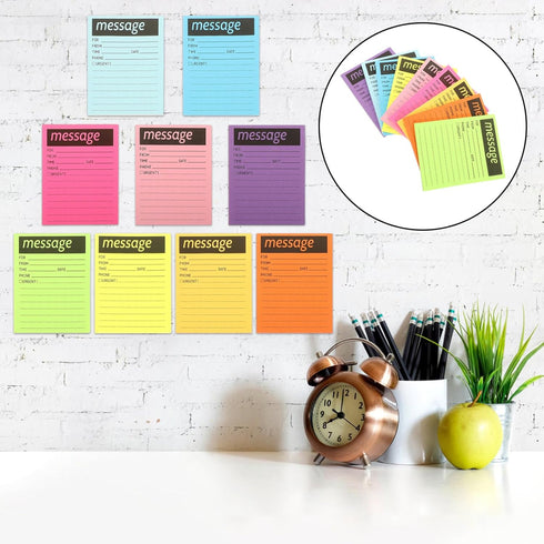 SEWACC Sticky Phone Message Pad - 9 Books Adhesive Message Notepads for Work Call Office Supplies