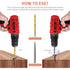10-Pieces Screw Extractor Set, Left-Hand Drill Bit 37# Cr-Mo & 6542 HSS Steel Cobalt, Easy Out Broken Bolt Remover Tool