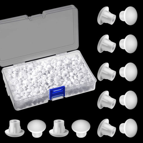 Jetec 300 Pieces 3/16" Plastic Plugs for Round Hole, Shelf Cap Cabinet Hole Cover Pegs for Furniture Cabinet Shelves