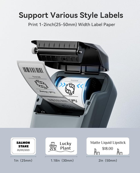NIIMBOT B1 Bluetooth Label Maker, Portable Label Printer with Auto Identification, Easy to Use for Office, Home,