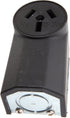 Forney 58499 Electrical Receptacle, Crowfoot Type, Wall Receptacle 50-Amp, 125/250-Volt, Black