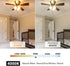 KLY Bulb E12, 4000K Bulbs, 50W Bulbs A15 500LM, CRI90, Dimmable, 6 Pack Ceiling Fan Light Natural Daylight Candelabra
