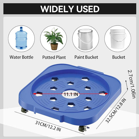 Generic 5 360-Degree Gallon Water Bottle Jug Caddy with Swivel Casters and Brake System, Bucket Wheels Rolling Stand