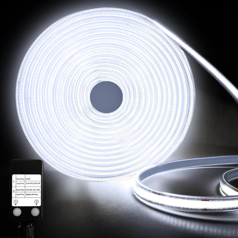 LumBelle 32.8Ft COB LED Strip Lights Outdoor Waterproof, 3200 LED Strip Light
