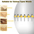 6pcs Set 1/4 Inch 1/8", 3/16", 1/4", 5/16", 3/8", 1/2" Roundover Router Bit Shank, Carbide Tip Rabbeting Router Bits