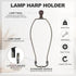 2 Set 12" 1.46" PATIKIL Lamp Shade Harp Holder, Heavy Duty Detachable Lampshade Brackets with Height Solid Metal Finial