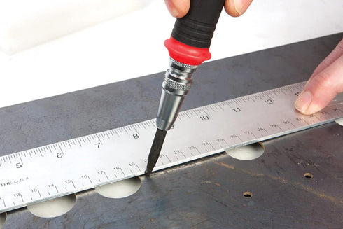 Performance Tool W7550 Automatic Center Punch HD, Precise and Durable Tool for Marking and Punching Materials