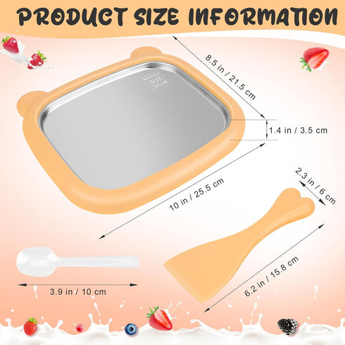 1+12P Frozen 2P 10P Windspeed Rolled Ice Cream Maker Machine, Instant Ice Cream Maker Tray Instant Cold Plate