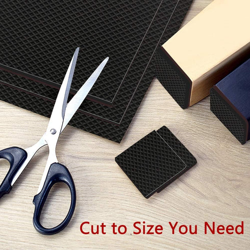 Yelanon Non Slip Furniture Pads, 8 Pcs 6" Grippers for Hardwood Floors, Self Adhesive Rubber Furniture Feet