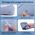Inflatable Foot Rest for Travel, Soft Flocking Airplane Leg Rest Pillow, Portable Cushion Ottoman for Flights, Office