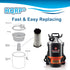 HQRP 2-pack Filter Replacement for Hoover part 2KE2110000, compatible with Hoover C2401, C2401010