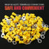 Hilitchi 100Pcs 12-10AWG Insulated Ring Electrical Wire Crimp Connectors (Yellow - M6)