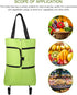 STYHYGBS 2023 2 1 New in Foldable Shopping Cart, Portable Collapsible Shopping Bag with Wheels, Lightweight Waterproof
