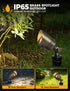 12V 5W 2700K MR16 Bulb, IP65 (1) COLOER Brass Outdoor Spotlights, LED Low Voltage Landscape Lighting with Aluminum
