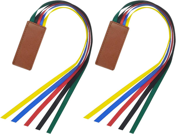 Chris.W 2Pack Ribbon Bookmarks for Bible, 5-Page Ribbon Markers with 5 Colorful Ribbons for Books