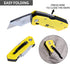 Folding Utility Knife, Box Cutter with Retractable Heavy Duty Design and 5-Piece Extra Blades