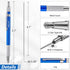 Hiboom Welders Pencil with 12 Pcs Silver Round Refills, Mechanical Metal Marker for Pipe Fitter Welder