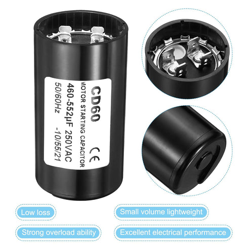 PATIKIL Motor Start Capacitor, 460-552uF/Mfd 250VAC for Electric Motor Starts Running