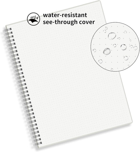 HULYTRAAT Large Dot Grid Spiral Notebook, 8.5" x 11", 128 Dotted Pages, Premium 100gsm Ivory White Paper, Sturdy Cover