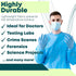 Reusable Isolation Gowns - Fluid Resistant Polyester, 10-Pack, Protective Washable PPE for Medical Facilities, Green