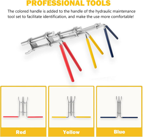 3 Pcs/Set Hydraulic Cylinder Piston Repair Seal Kit,Hydraulic Seal Installation Tools, U-Cup Rod Seal Installation Tool Kits Upgraded Seal Twistor Install Tool Set Universal J05321 by E-cowlboy