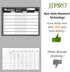 JJPRO Magnetic Dry Erase Meal Planning Whiteboard for Refrigerator, One 14.5x11" Weekly Menu Board and Two Notes