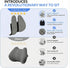 StowNest Ergonomic Lumbar Support for Office Chair, Double-Wing Design Back Support for Computer Chair, Adjustable