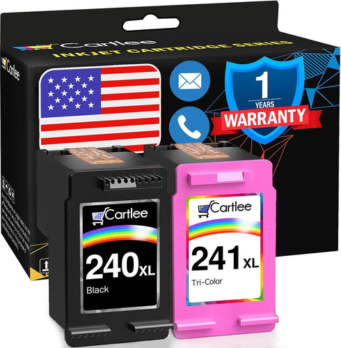 Cartlee Remanufactured Ink Cartridge Replacement for Canon PG-240XL 240 XL CL-241XL 241 XL for PIXMA MX472 MX452 MG3220