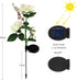 Solar Rose Garden Lights, 2 Pack Realistic Waterproof LED Decorative Stake Lights for Patio Pathway Outdoor Decor