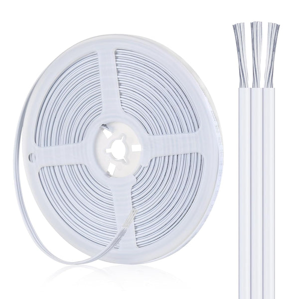 RGBZONE 32.8FT/10M 18AWG 3-Pin Wire, Tinned Copper Stranded Insulated Low Voltage Cable for LED Lights