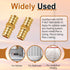 1/2 inch PEX Straight Fitting, Brass Coupling, Connect Tubing with Crimp Ring (24 pcs)